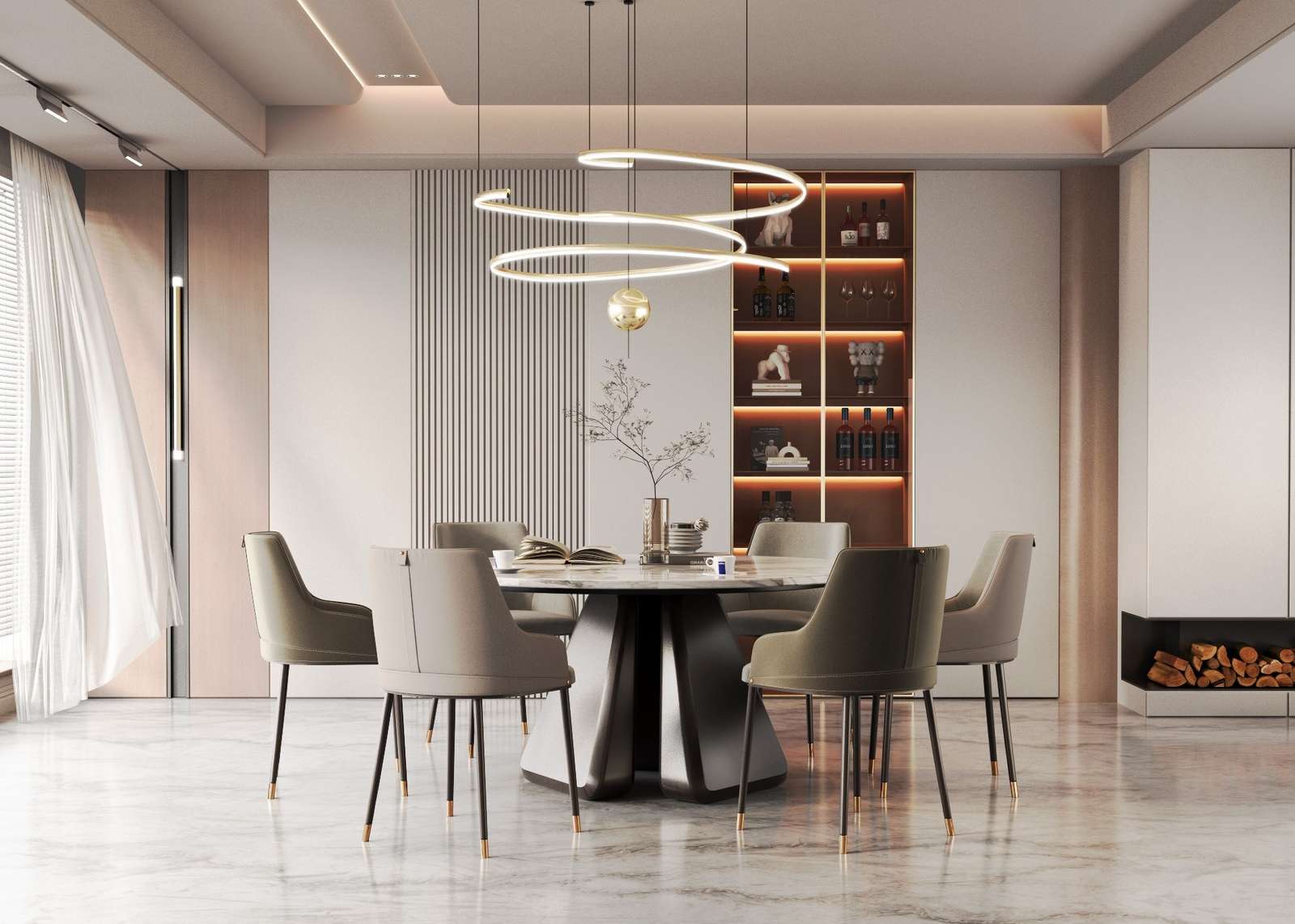 Large communal kitchen with modern appliances