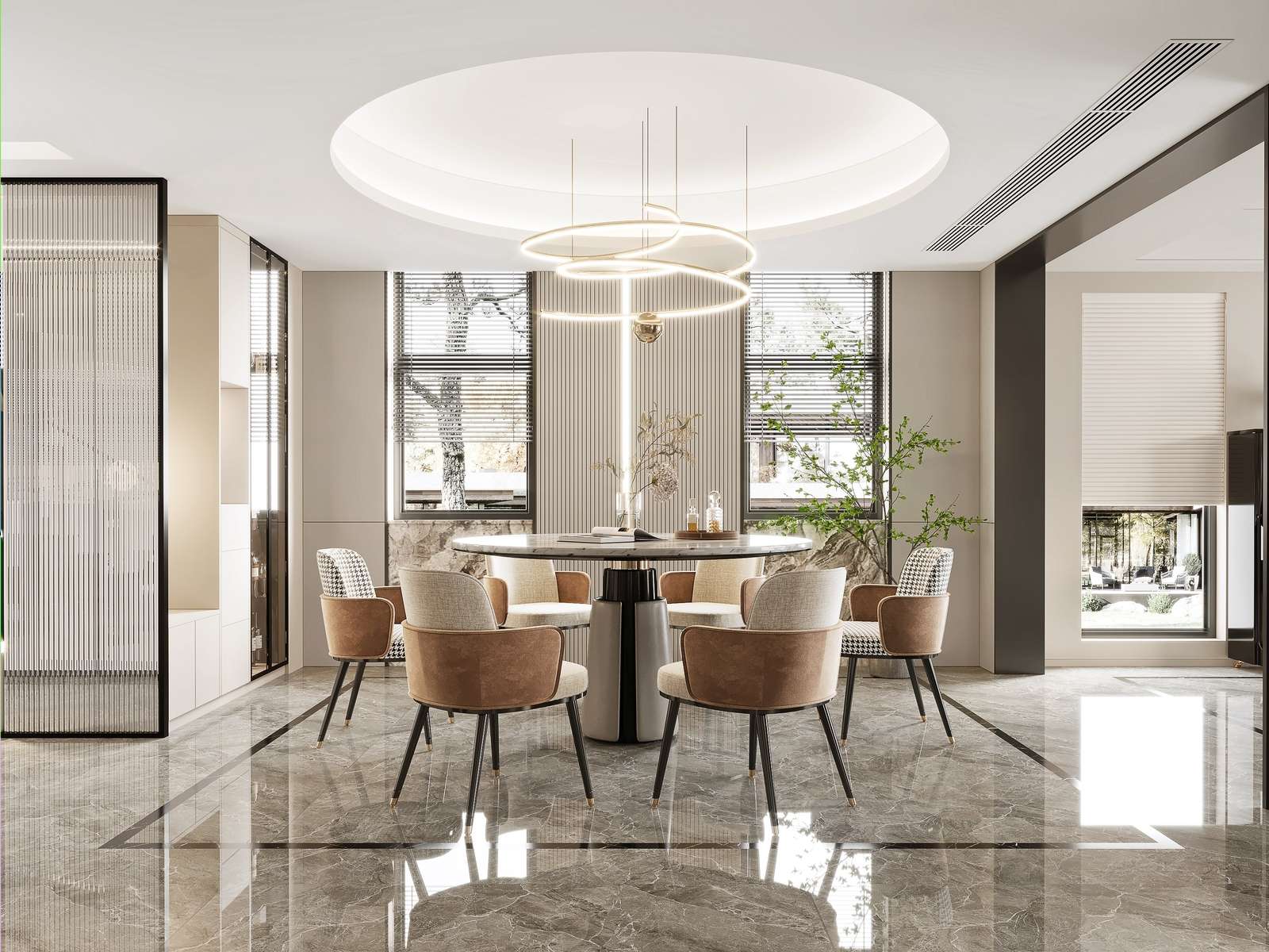 Luxury apartment interior with modern design